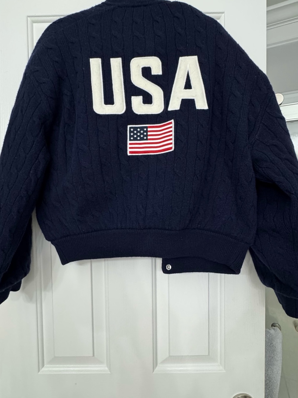 Ralph Lauren Navy Team USA Polo Jacket Tags